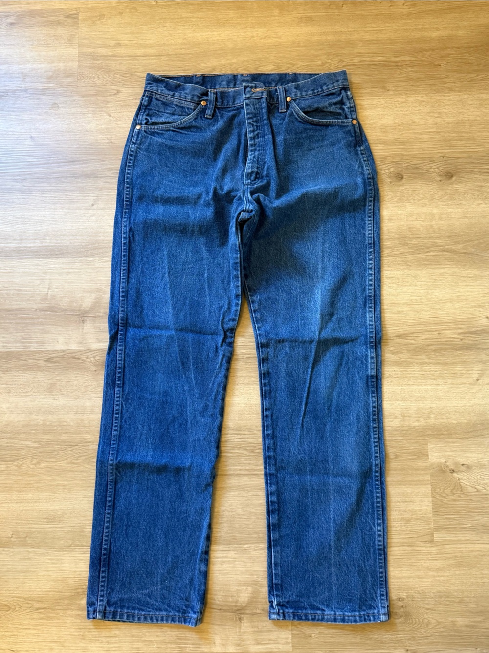 Wrangler 13mwz Men's Jeans in Dark Blue Denim